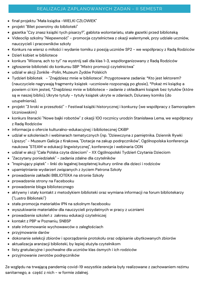 Sprawozdanie Z Pracy Pedagoga Szkolnego Pdf Szkoła Podstawowa nr 2 w Suchym Lesie | Sprawozdanie z pracy biblioteki
